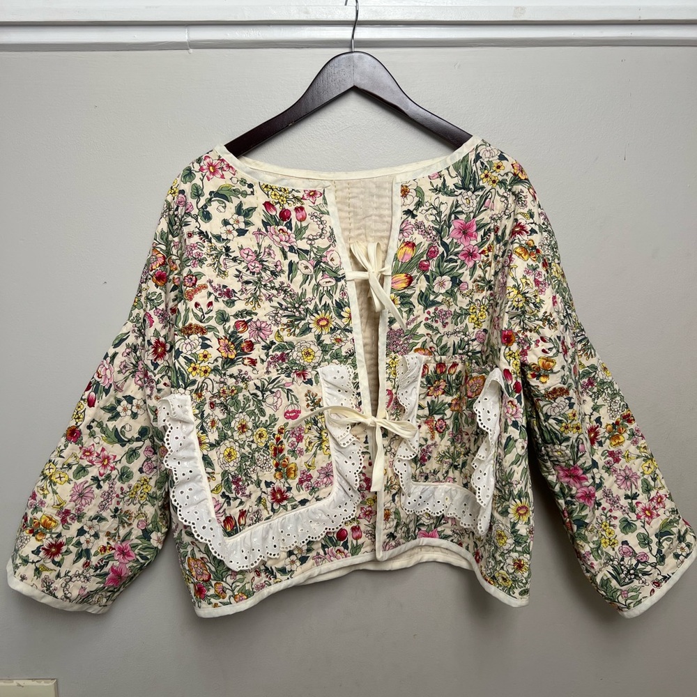 Fina + Dol Handmade Quilted Tie Jacket